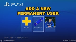 How To Add New PSN User Accounts on PS4  Playstation Tutorial for Additional Master Profile [upl. by Granese357]