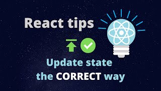 React tips Update state the CORRECT way ✅ [upl. by Ennovy]