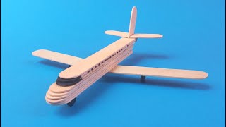 Como hacer un avion con palitos de helado Súper FACIL [upl. by Aymik]