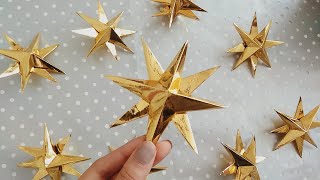 DIY ♡ Estrellas de papel ♡ súper fácil  Erandy Paz [upl. by Langley925]