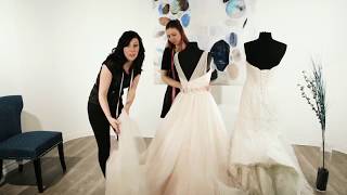 How to Bustle a Wedding Dress Train  Over Bustle [upl. by Levitt]