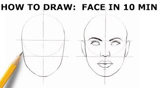 HOW TO DRAW FACE  Basic Proportion [upl. by Drucie]