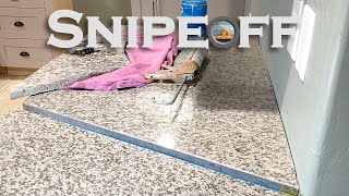 DIY Granite Countertop Install Epoxy Joint Filling Tips [upl. by Enetsuj]