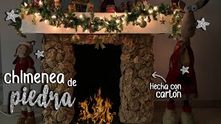 🎄 CHIMENEA de CARTÓN para NAVIDAD simulando PIEDRA Decoraciones Navideñas Christmas Decorations [upl. by Ainoda20]