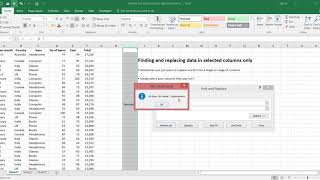 Finding and Replacing Excel Data in Selected Columns [upl. by Chesna]