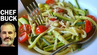 Fast Zucchini Zoodles Recipe NO Spiralizer Needed [upl. by Othilie]