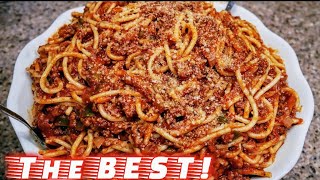 Classic Spaghetti and Meat Sauce  Meat Sauce Recipe  The simple way [upl. by Annoeik947]