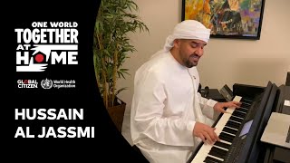 Hussain Al Jassmi Performs quotBahebek Wahashteni Mohem Jedanquot  One World Together At Home [upl. by Ereveniug]