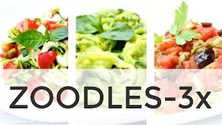 Zoodle Recipes 3 Ways  Clean amp Delicious [upl. by Denver]