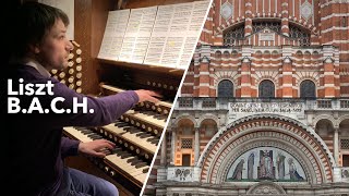 Liszt Prelude amp Fugue on BACH  Grand Organ Westminster Cathedral [upl. by Crisey]