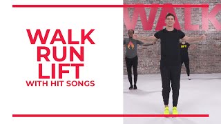 Walk Run Lift with Hit Songs  45 Minute Workout [upl. by Raphaela794]