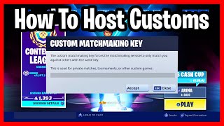 Fortnite How To Host Custom Games  Fortnite How To Get A Custom Matchmaking Key [upl. by Michiko]