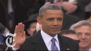 Obama Inauguration 2013  Barack Obamas Oath of Office  The New York Times [upl. by Winchester85]