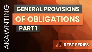 Obligations General Provisions Part 1 2020 [upl. by Llerraf]