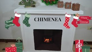 Chimenea de cartón Serie navideña Tutorial cinco [upl. by Littman]