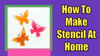 DIY Handmade Stencil Making amp Printing l Easy Paper Stenciling at home [upl. by Ailat]