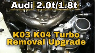 Audi B7B8B85 How To Remove Your Turbo at home By your Self K04 Upgrade 20t 18t Tfsi  Fsi [upl. by Tiffani]