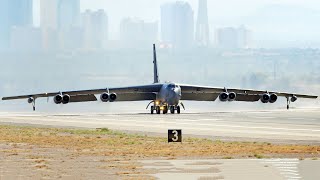 B52 Stratofortress Take Off and Landing US Air Force [upl. by Showker315]