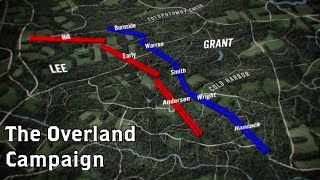 The Wilderness to Cold Harbor Grants Overland Campaign Animated Battle Map [upl. by Ethelred]