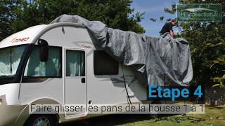 COMMENT INSTALLER VOTRE HOUSSE BACHE POUR CAMPINGCAR TUTORIEL [upl. by Doug]