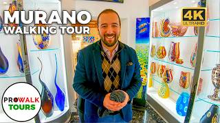 Murano Italy Walking Tour AND Glass Demonstration 4K60fps [upl. by Coh24]