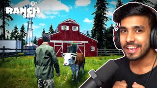 MOVING COW amp PIGS TO BARN  RANCH SIMULATOR GAMEPLAY 4 [upl. by Assilram]