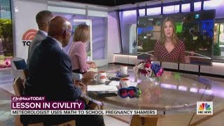 9NEWS meteorologist Becky Ditchfield discuses pregnancy shamers on NBCs Today show [upl. by Assirroc634]