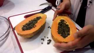 How to clean cut and eat a papaya [upl. by Lisette206]