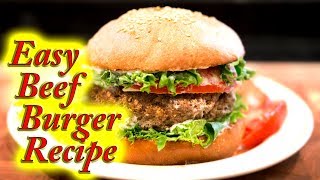 Beef Burgers made easy at home simple step by step instructions [upl. by Dollie]