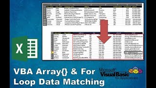 VBA For Loop Data Matching using Array [upl. by Einalam]