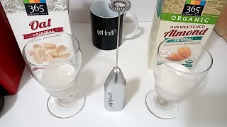 Oat Milk vs Almond Milk part 2 Frothing Test [upl. by Rubin]