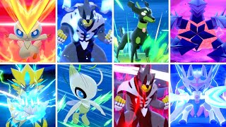 Pokémon Sword amp Shield  All Legendary Pokémon Signature Moves Crown Tundra [upl. by Eirelam692]