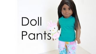 How to Make Doll Pants  Elastic Waist [upl. by Rusert]