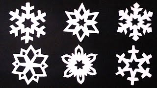 12 Paper mini Snowflakes small snowflakes in 2 MINUTES EACH Crafts [upl. by Stolzer]