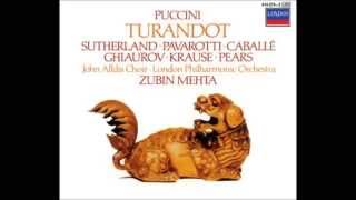 Giacomo Puccini quotTurandotquot Sutherland Pavarotti Caballé Ghiaurov Krause Mehta 1973 CD I [upl. by Ahsiugal]