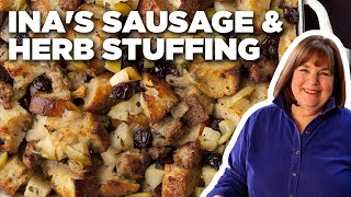 How to Make Inas Sausage and Herb Stuffing  Barefoot Contessa  Food Network [upl. by Vevay]