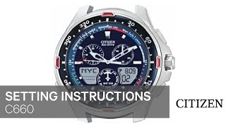 Citizen Watch Setting Instruction — C660 [upl. by Mandeville268]