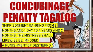 CONCUBINAGE CASES AND PENALTY IN THE PHILIPPINES EXPLAINED IN TAGALOG [upl. by Sucerdor]