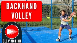 Backhand Volley  Padel Technical Breakdown [upl. by Eyssej60]