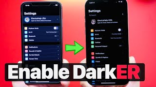 How to Enable SUPER DARK Mode on iPhone [upl. by Cirnek894]