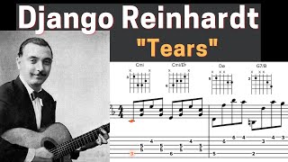 Django Reinhardt  quotTearsquot  1937  Virtual Guitar Transcription by Gilles Rea [upl. by Ettedranreb]