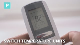 How To  Switch Temperature Unit in Blue Star AC Remote F to C  C to F [upl. by Donell]