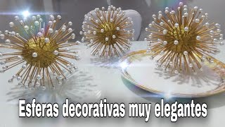 COMO HACER ESFERAS DECORATIVAS SENCILLAS Y ELEGANTES [upl. by Pirnot747]