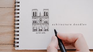 How To Draw Buildings  Architecture Doodles For Beginners [upl. by Orose]