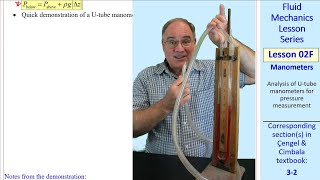 Fluid Mechanics Lesson 02F Manometers [upl. by Newo790]