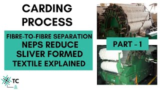 Carding Process Spinning  Objective  Passage  TexConnect Explained [upl. by Kulseth]