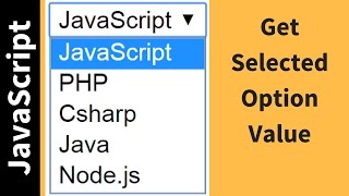 How To Get Selected Option Value From Drop Down List Using JavaScript  with source code [upl. by Lash]