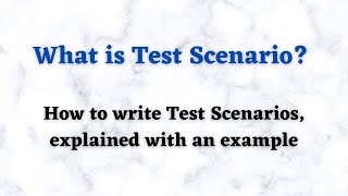 Test scenarios in Software testing [upl. by Norrat]