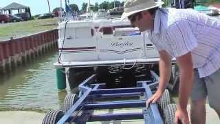 TRITON SCISSORLIFT PONTOON TRAILER  The Cantalever Lift [upl. by Ashley163]