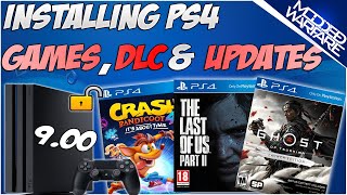 EP 4 How to Install PS4 Games DLC amp Updates 900 or Lower [upl. by Seessel]